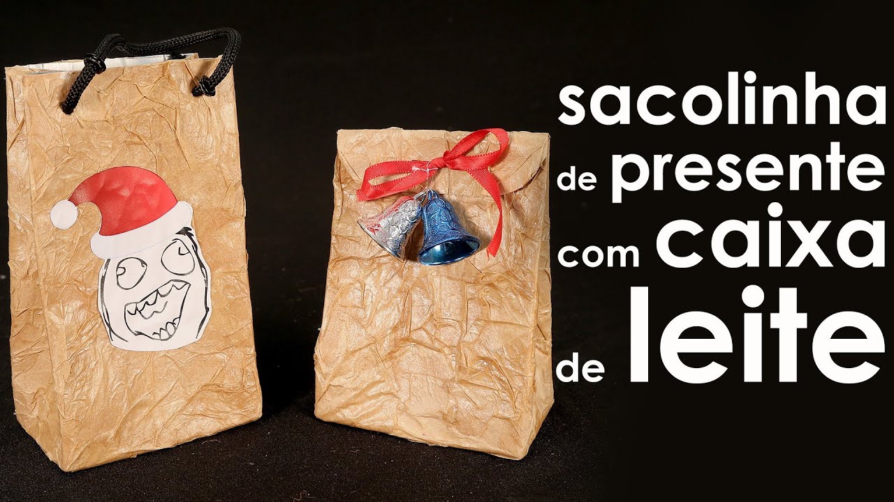 Como fazer sacolinha de presente de Natal (origami + artesanato) YouTube Armario Mdf Quarto ~ Como fazer sacolinha de presente de Natal (origami + artesanato) YouTube