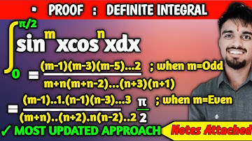 304/1000 | Reduction Formula of sin^m(x)cos^n(x) for limits from 0 to pi/2| Integration