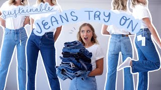 big SUSTAINABLE jeans TRY ON to find the PERFECT PAIR! Which Brand Makes the Best HIGHWAISTED JEANS?
