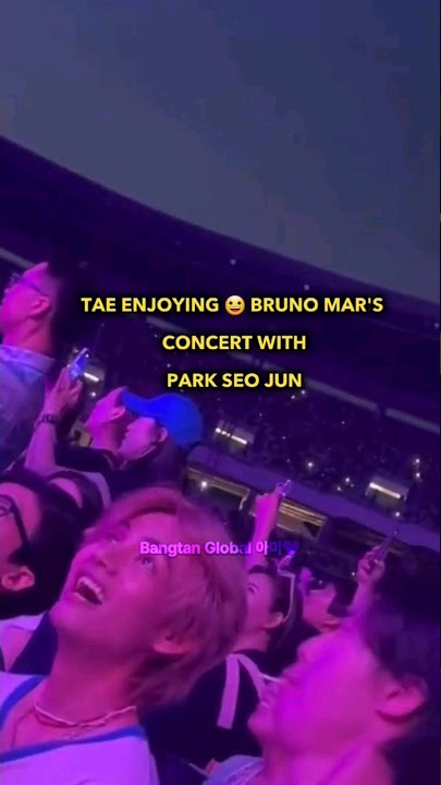 Tae 😄 Enjoying ' Bruno Mars Concert ' With Park Seo Joon Just Like Normal Person..!!!