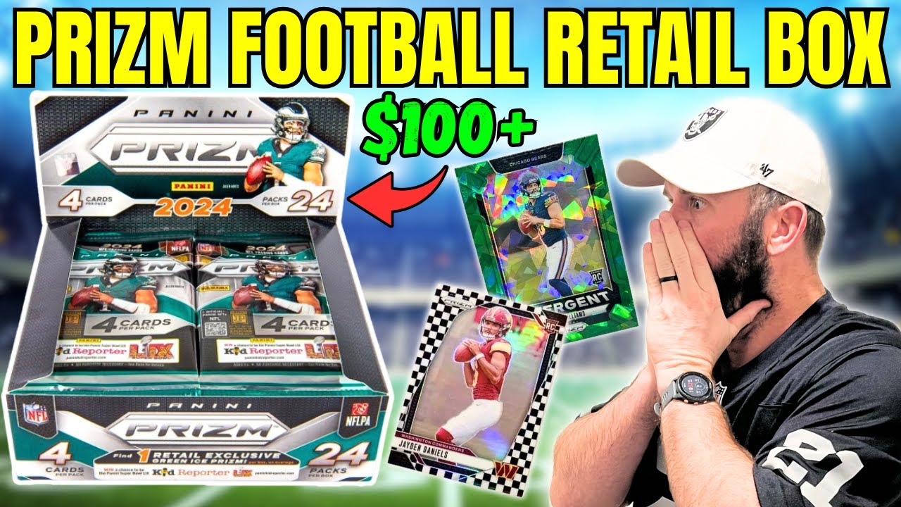 IS THIS $100+ BOX WORTH RIPPING?! 2024 PRIZM FOOTBALL RETAIL BOX REVIEW