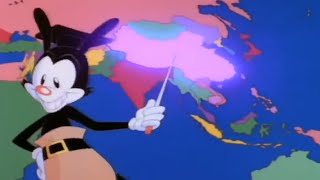Yakko’s World, but for every 10 million people a country has, it’s name is said once
