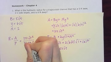 Hydraulic Radius for Trapezoidal Channel