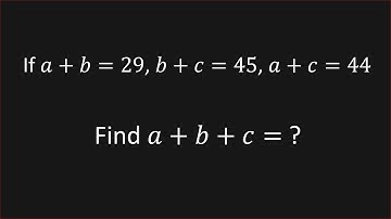 Solve This Problem For a+b+c