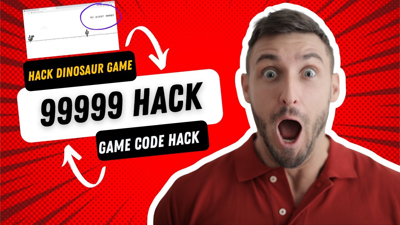 How to hack the Chrome dinosaur game 2022 ? | hack dinosaur game | chrome dino  game world record - YouTube