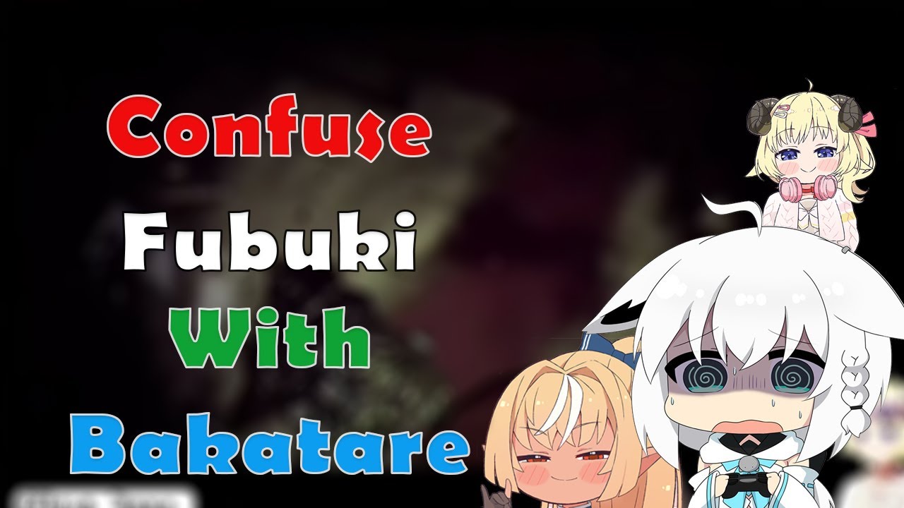 Just Some Confuse cat-- Fubuki with Flare and Watame Guiding her playing Horror Game