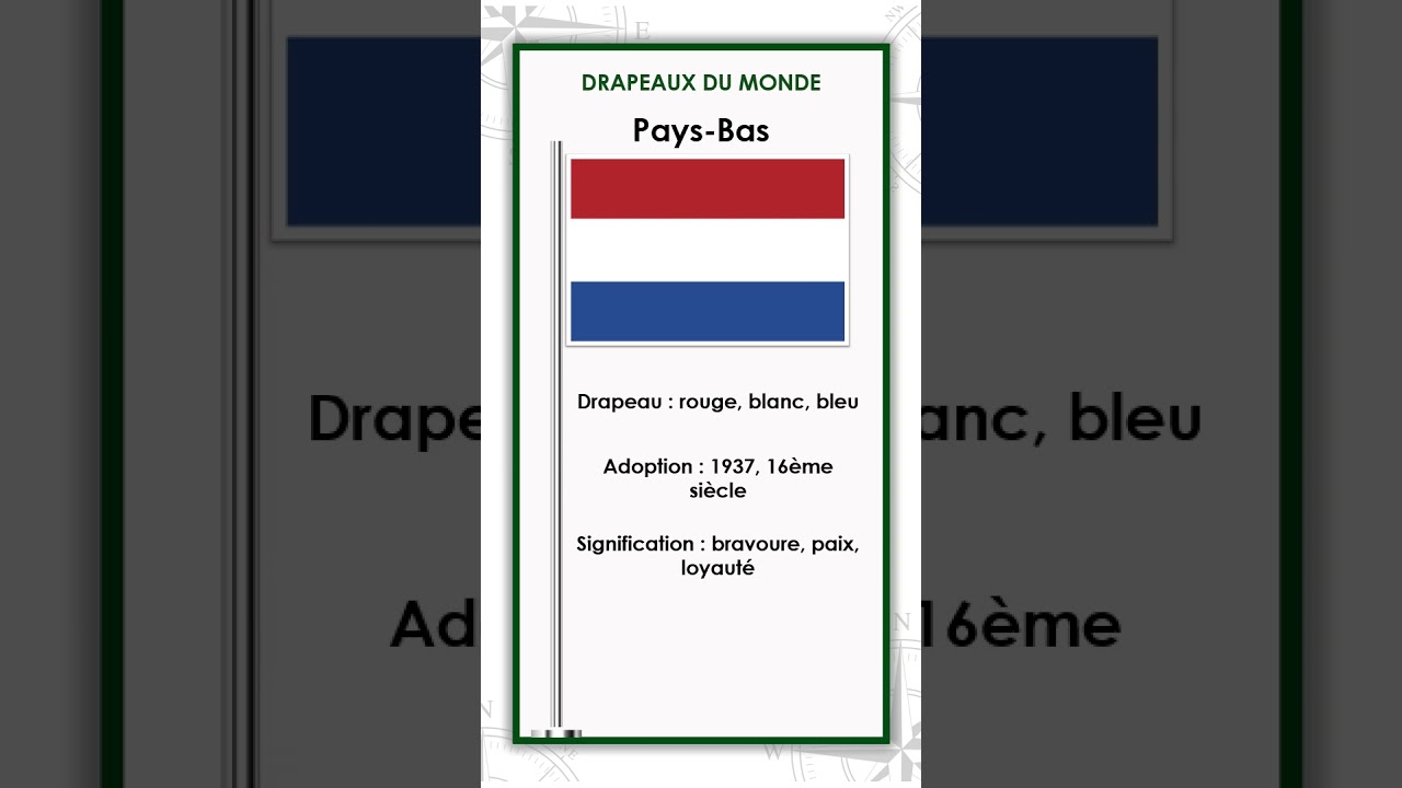 Le drapeau des Pays-Bas (FR)