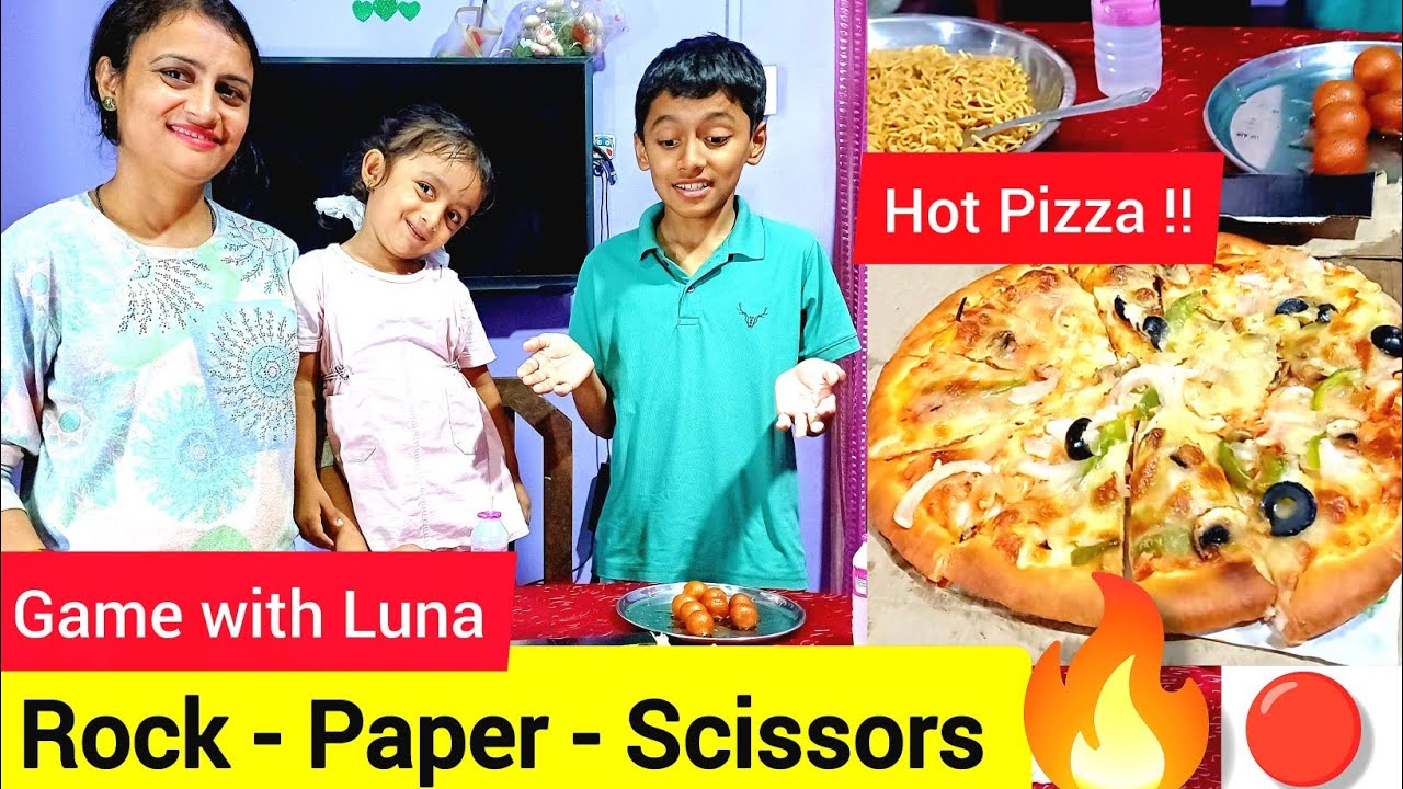 ROCK PAPER SCISSORS (Food Challenge)|| WITH YUMMY PIZZA 