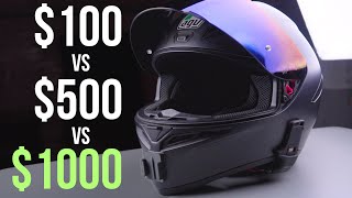 $100 vs $500 vs $1000 Motorcycle Helmet Shootout