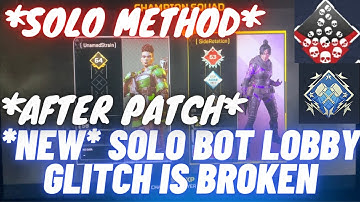 Apex Legends! *NEW*INSANE SOLO BOT LOBBY GLITCH!!! AFTER PATCH! (SEASON 11)