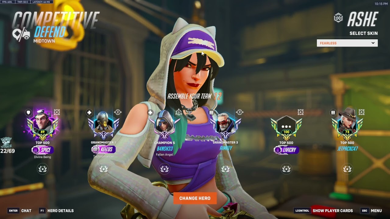 19 тыс. урона! Самая высокая точность ASHE в топ-500 — IDDQD ASHE OVERWATCH 2 GAMEPLAY SEASON 19