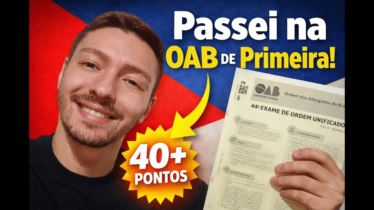 COMO PASSEI NA OAB DE PRIMEIRA – DICAS PARA1ªFASE