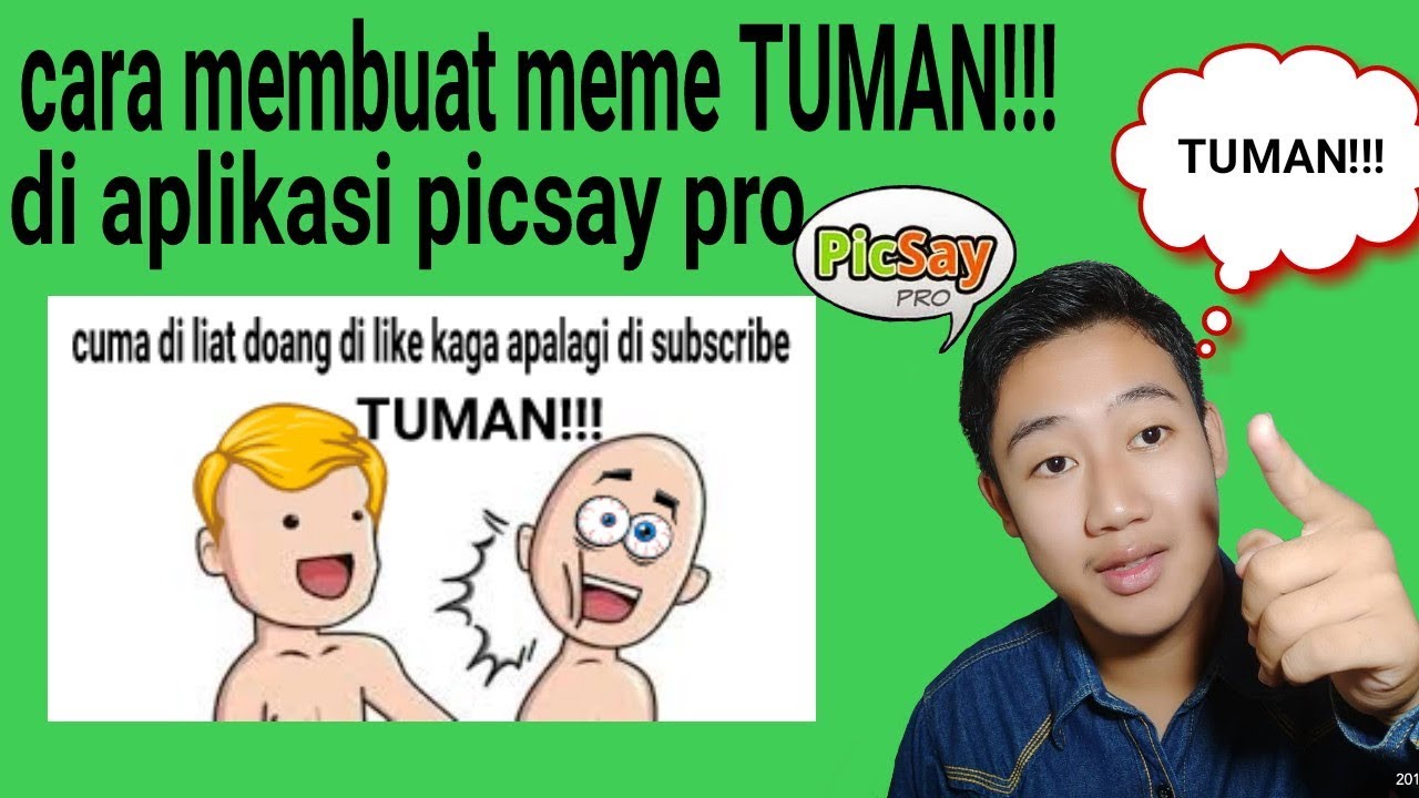 Tutorial Cara Membuat Meme Tuman Di Picsay Pro Youtube