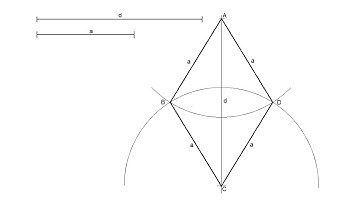 How to draw a rhombus given its side and one of its diagonals