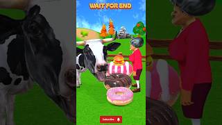 GTA:V: Scary teacher A cow eats the cake  🐄#shorts​  #gta5​ #gtav #animation #cartoon