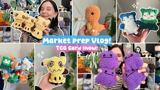 Market Prepping for my FIRST TCG CARD SHOW! 🌿 Crocheting Pokemon & New Patterns!