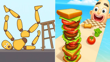 RAGDOLL BREAK Vs SANDWICH RUNNER : Satisfying ASMR Gameplay - All Max Levels Gameplay 2025