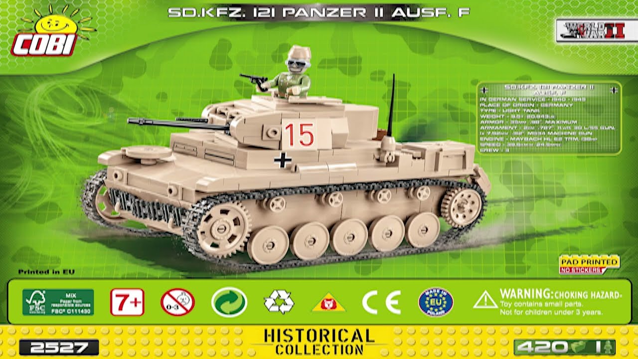 Cobi Instructions | Small Army / WW2 | 2527 | Sd.Kfz.121 Panzer II Ausf. F.