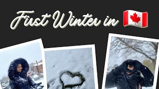 First Winter in Canada❄️ | SnowFall | Mallu Students in Canada