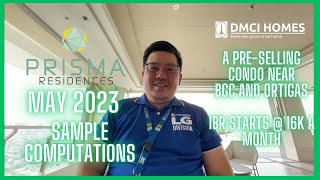 RFO and Pre-Selling Condo near BGC and Ortigas | Prisma Residences May 2023 Sample Computations