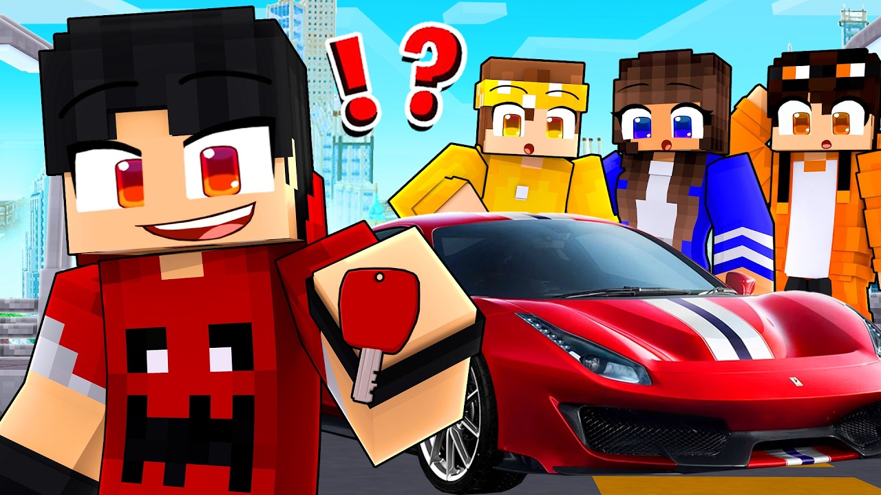 Consegui um CARRO MILIONĂRIO para IMPRESSIONAR os todos no Minecraft