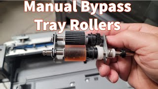 How to replace the manual bypass tray rollers on Konica Bizhub Copiers  #konicaminolta #bizhub