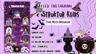 Feed Instagram Struktur Kelas Menarik dengan Canva Tema Witch Haloween screenshot 5