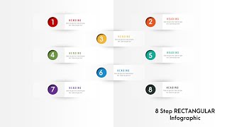 27.Create 8 Step RECTANGULAR Infographic|Powerpoint Infographics|Graphic design|Free Template