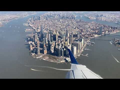 Landing In LGA With Amazing Views Of NYC 4k 
