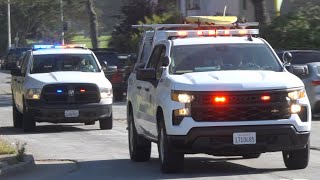 Rare! California State Parks Units Responding Code 3 To A Cliff Rescue!