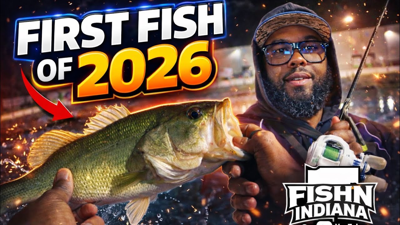 First Fish Of 2026 In A Local Greenwood Indiana Pond. Cold Water Bass Fishing #bassfishing