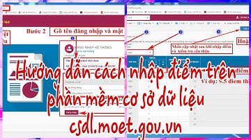 Hướng dẫn nhập điểm trên phần mềm cơ sở dữ liệu CSDL csdl.moet.gov.vn