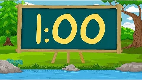 1 MINUTE - 60 Second Classroom Countdown Timer for Kids - Lake Duck Theme