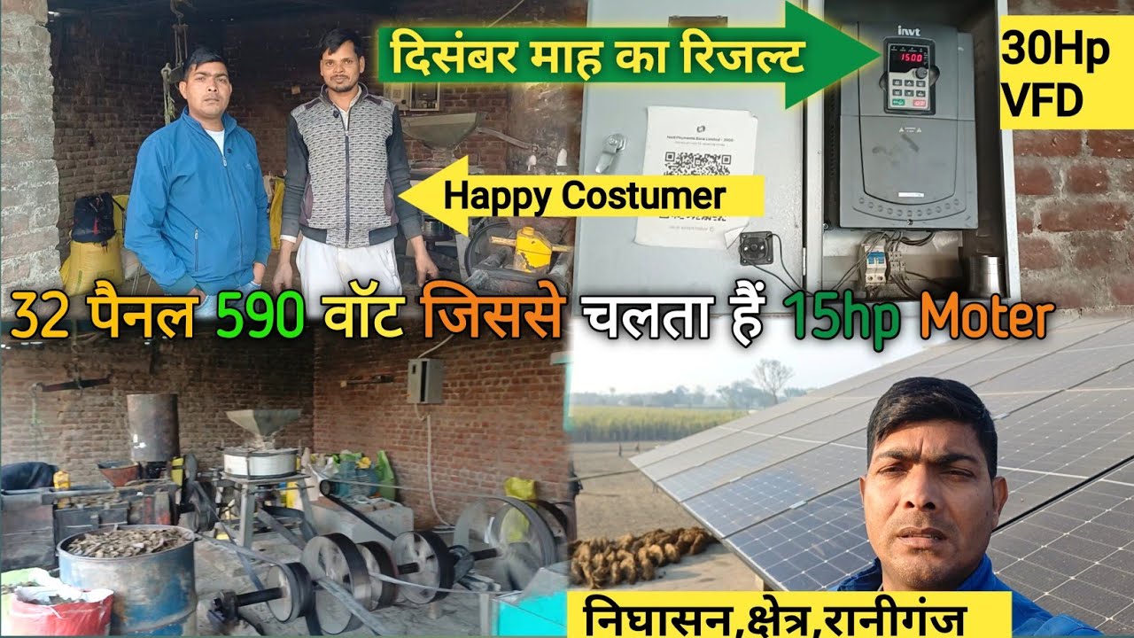 दिसंबर के महीने में 4,30 बजे तक चलाए सोलर आटा चक्की | Solar Aata Chakki 