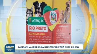 Campanha arrecada donativos para pets do Rio Grande do Sul.