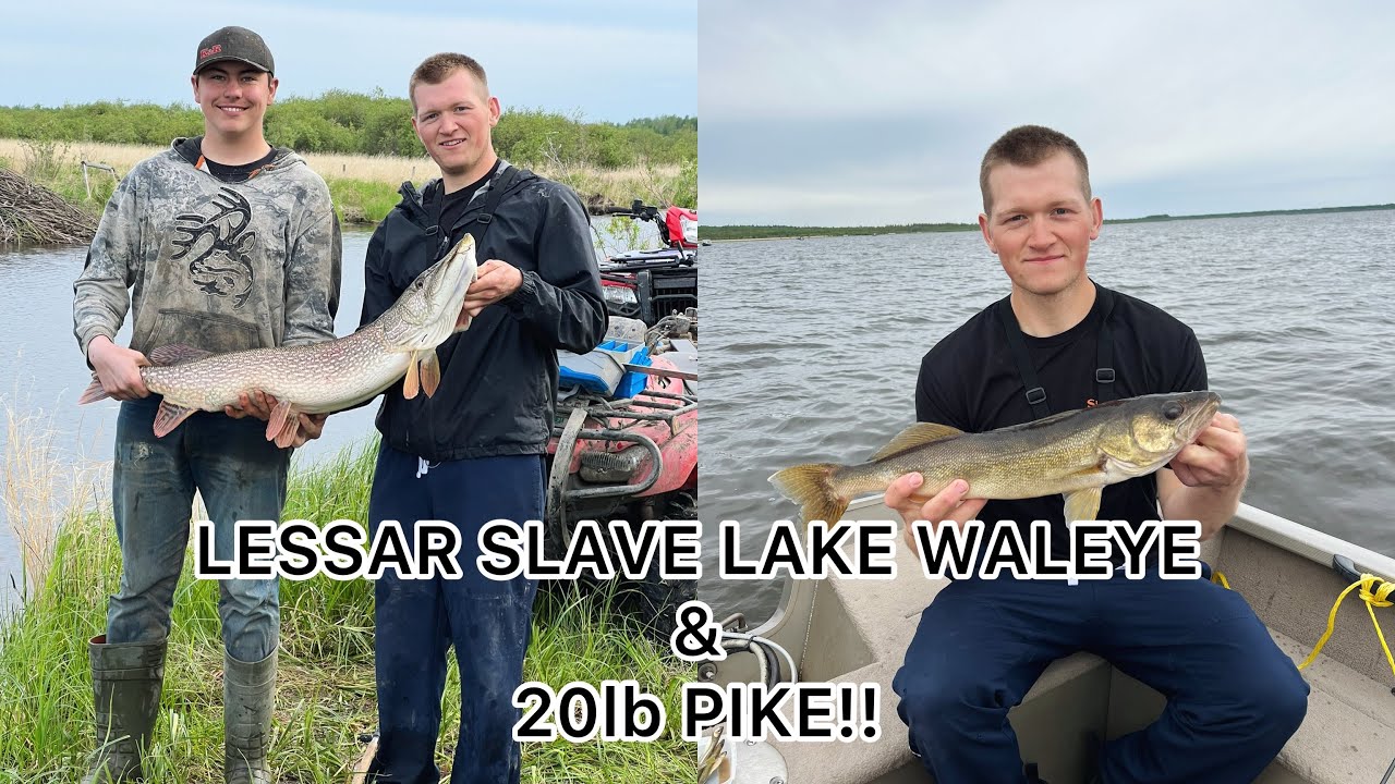 LESSAR SLAVE LAKE WALLEYE BEAT DOWN + A 20LB PIKE!! YouTube