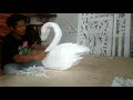 Cara membuat angsa putih 3D dari Styrofoam lembaran | GRZ.M