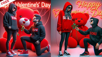 How To Create Couples Weeding Name Images | Valentine Day Bing Image Creator Tutorial FREE | Bing Ai