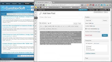 CurationSoft.com - Creating a Curated Post Using Google Chrome