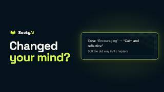 Information Changed Your Mind Restyle or Regenerate | BookyAI Tutorial News