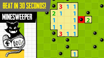 Beating the Mine Sweeper in 30 SECONDS 🤯🤯🔥⚠️🎃  #minesweeper