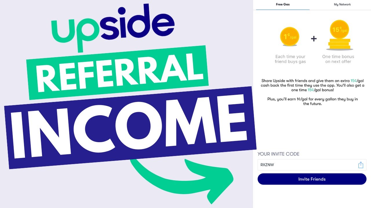 How To Share An Upside Referral Code (EARN PASSIVE YouTube