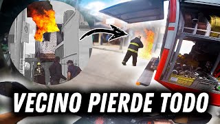 PRENDIO FUEGO SU PROPIA CASA #motovlog