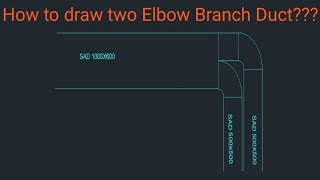 How to Draw two Elbow Branch Duct in Autocad ?  HVAC Drafting Part 2 Hindi||