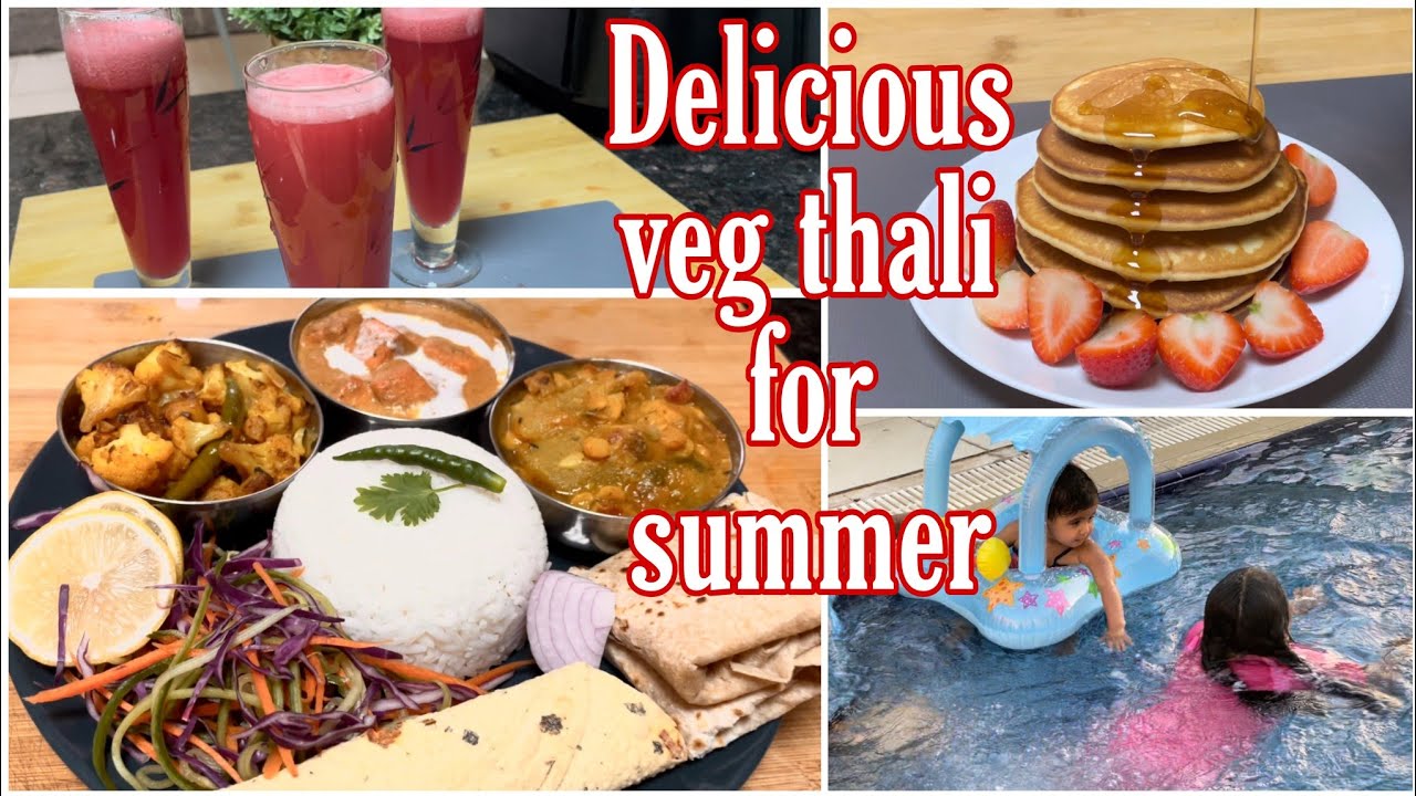 Beat the heat🔥 with this delicious summer Veg thali😋Summer food ideas
