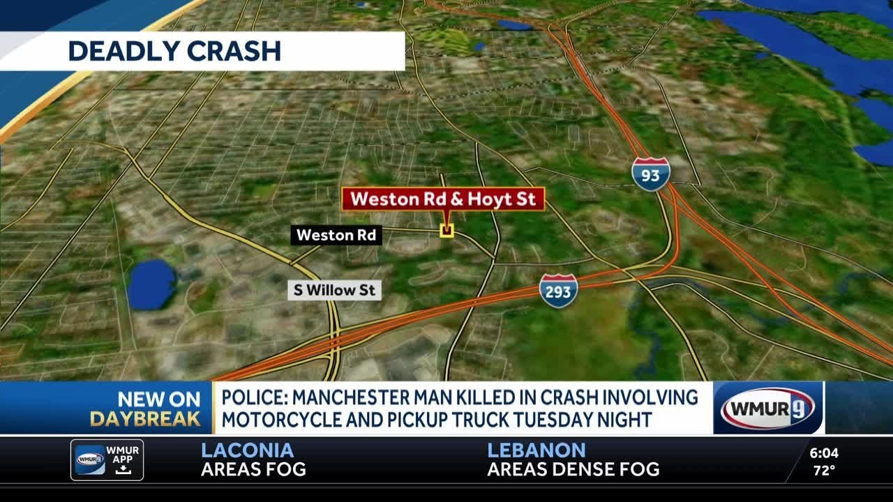 Police: Manchester man killed in crash involving motorcycle, pickup ...