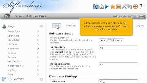 How to install WordPress from Softaculous