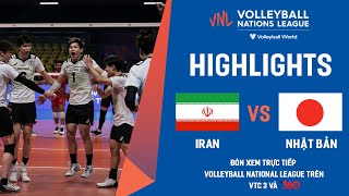 Highlights bóng chuyền nam | Iran vs Nhật Bản | giải Volleyball Nations League 2022