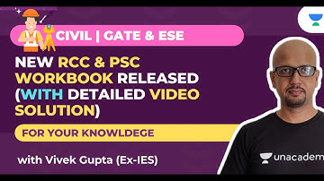 🛑NEW RCC & PSC WORKBOOK RELEASED(WITH DETAILED VIDEO SOLUTION) | Vivek Gupta (Ex-IES) | MUST WATCH