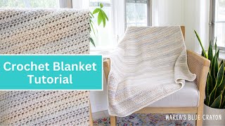 Crochet Blanket Tutorial Using Caron Blossom Cakes